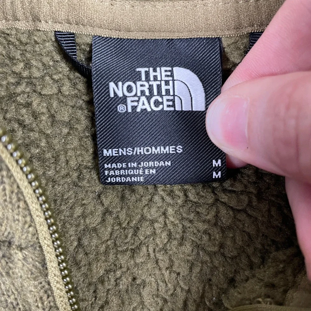The North Face Gordon Lyons 1/4 Zip Fleece Mens Medium Olive Green Sweater